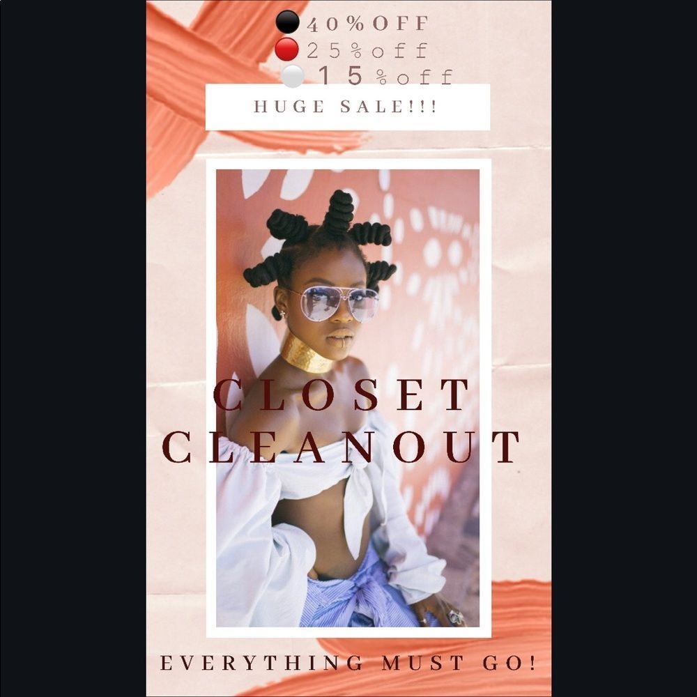 Huge Closet Clean-out Sale!! Starts June 7th